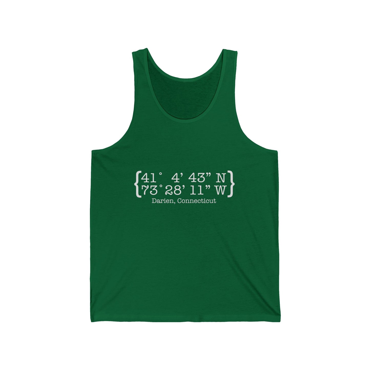 Darien Coordinates Unisex Jersey Tank Top
