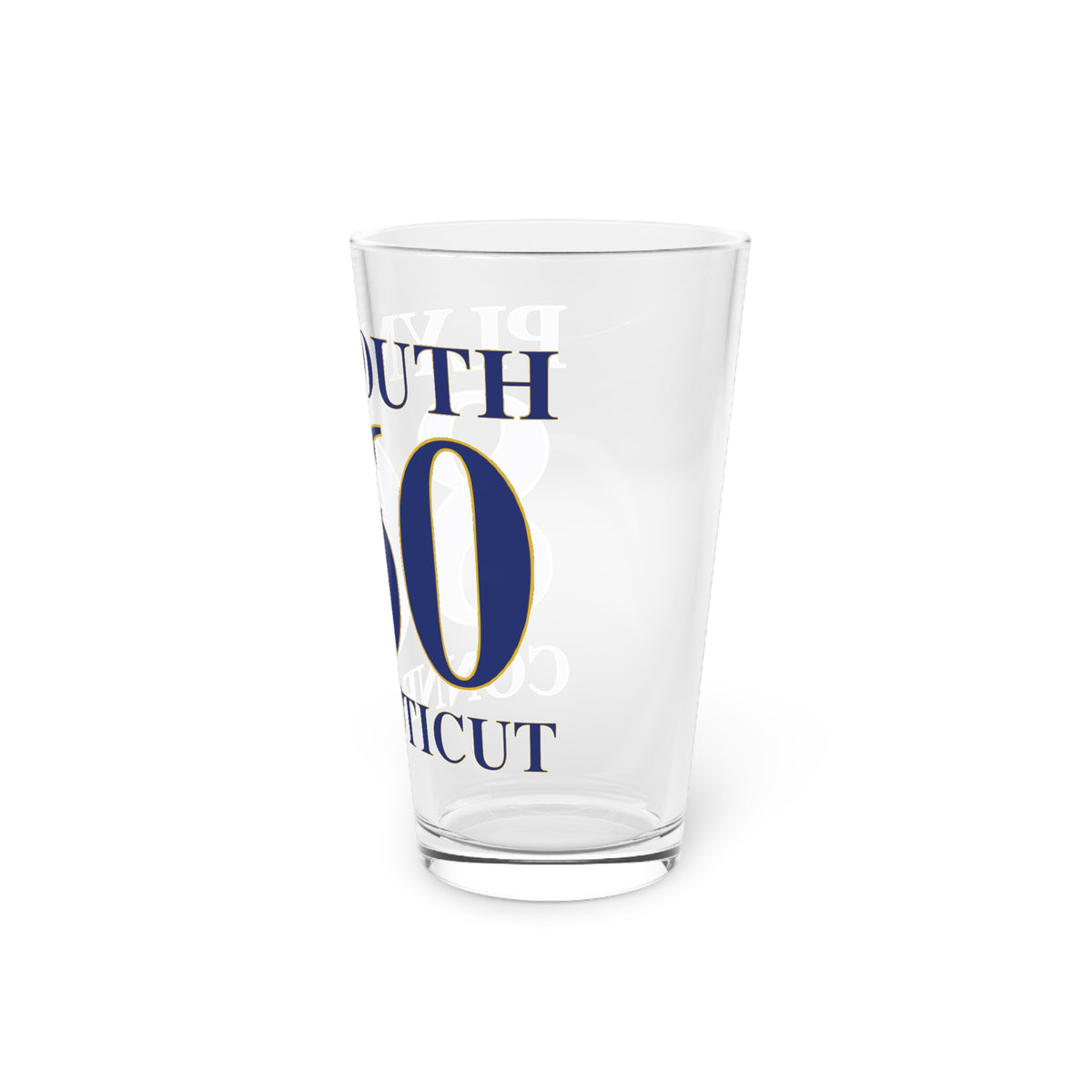 Plymouth 860 Connecticut Pint Glass, 16oz