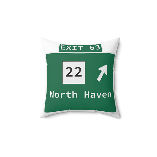 Vintage WCP Exit 63 Sign Spun Polyester Square Pillow