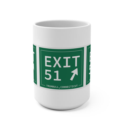 Vintage Exit 51  Merritt Parkway Sign Mug 15oz