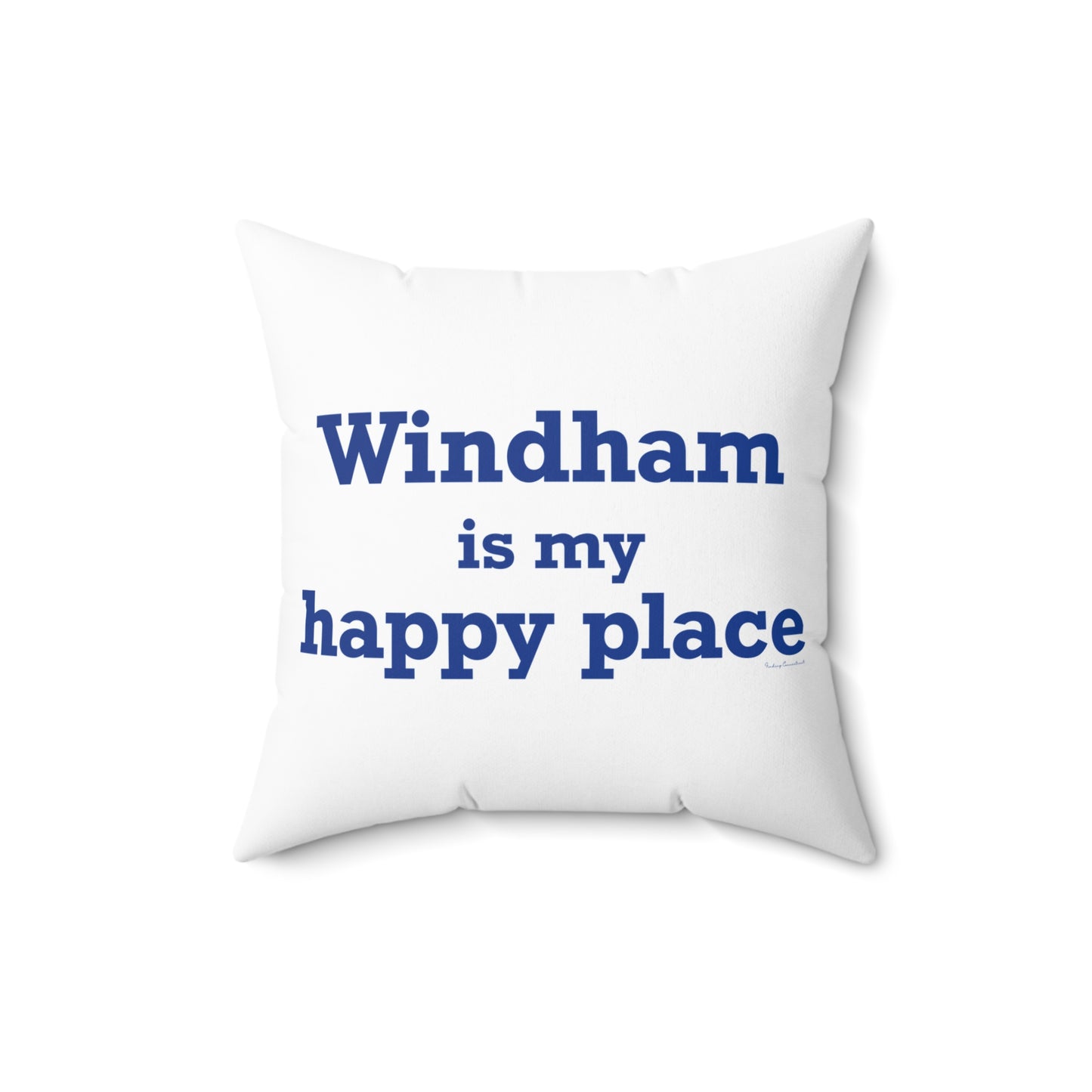Windham is My Happy Place Spun Polyester Square Pillow
