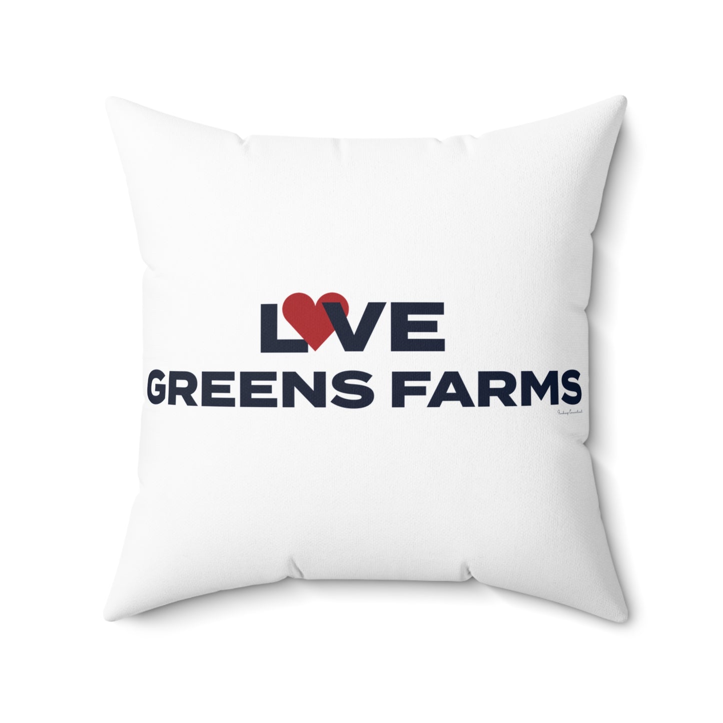 Love Greens Farms Spun Polyester Square Pillow