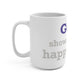 Goose Shows Are My Happy Place - Gray & Purple Mug 15oz