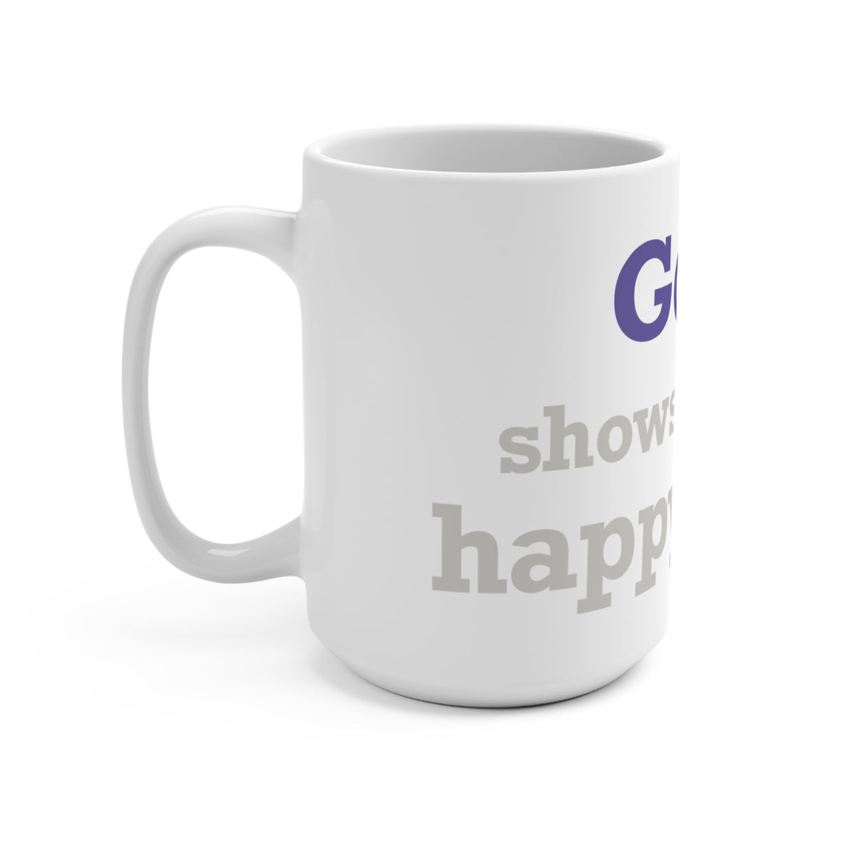 Goose Shows Are My Happy Place - Gray & Purple Mug 15oz