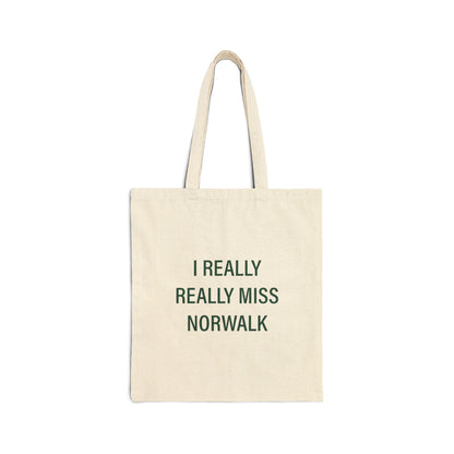 I Really Really Miss Norwalk Cotton Canvas Tote Bag