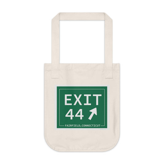 Vintage Exit 44 Merritt Parkway Sign Organic Canvas Tote Bag