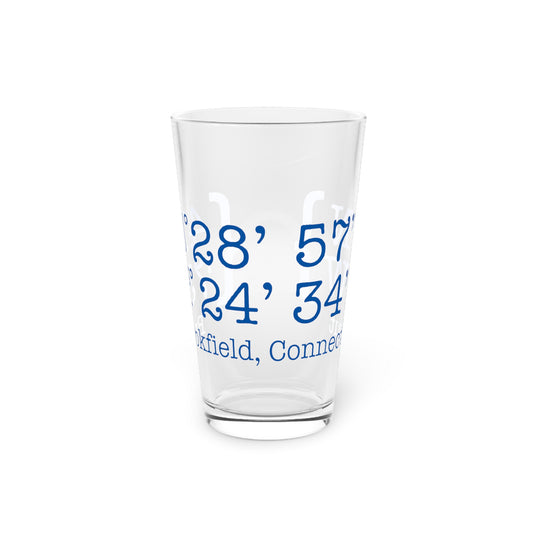 Brookfield Coordinates Pint Glass, 16oz