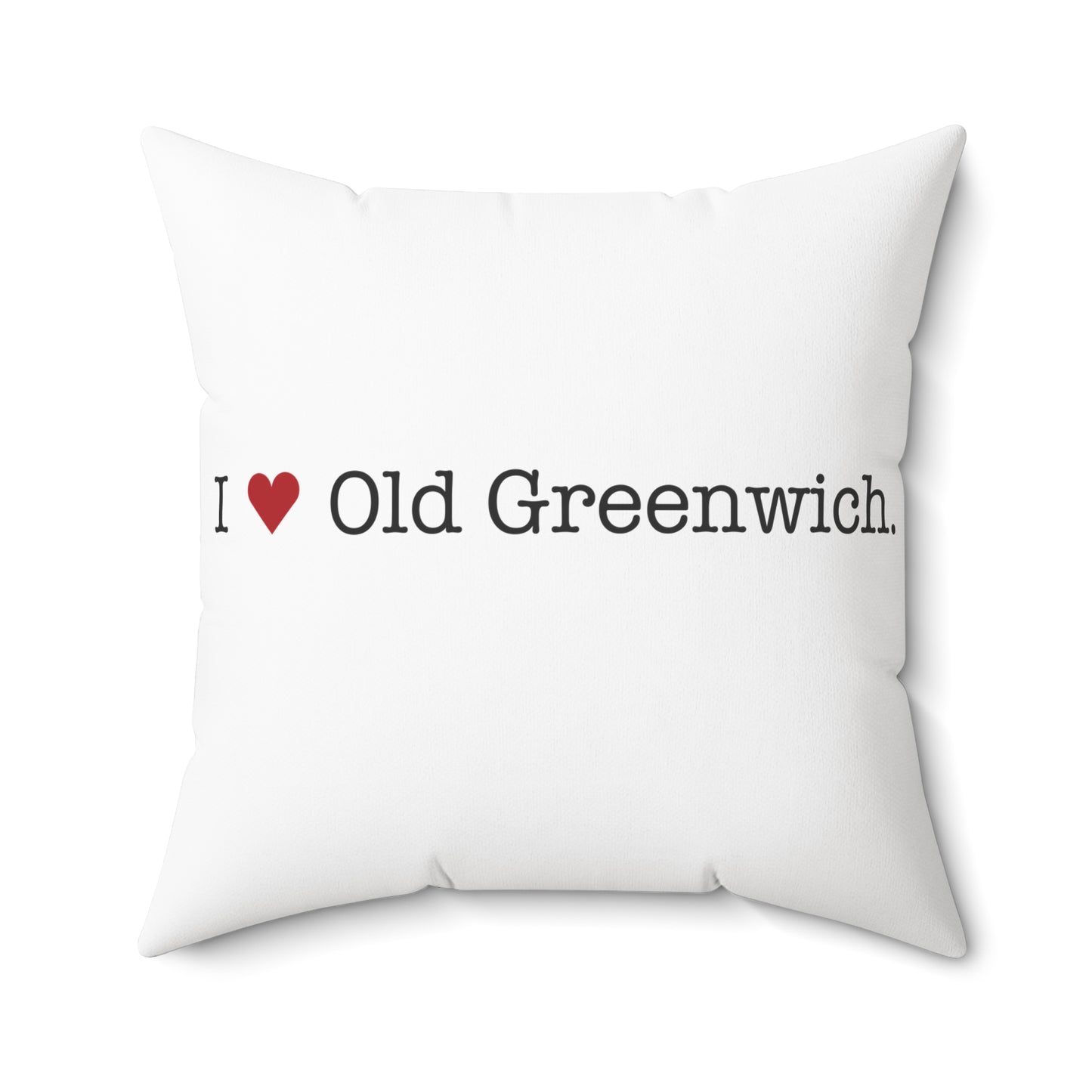I Heart Old Greenwich. Spun Polyester Square Pillow