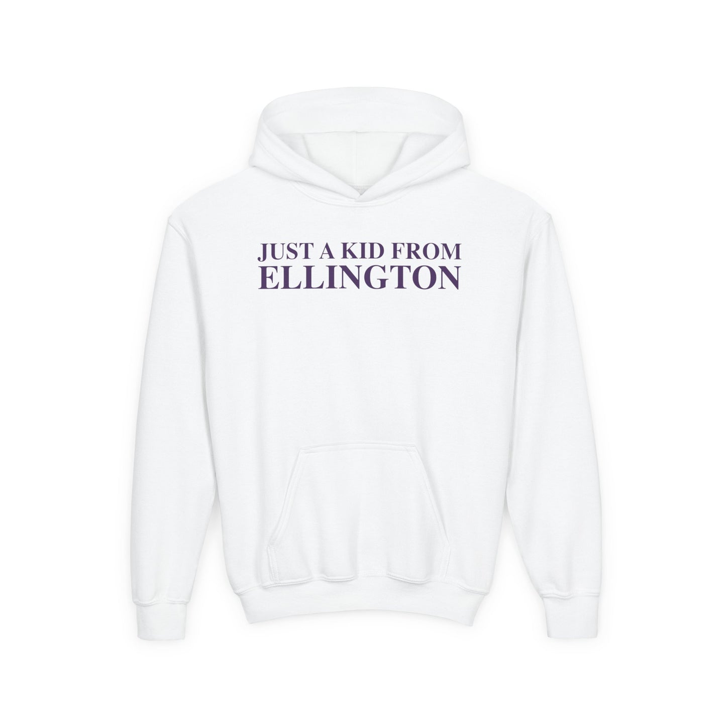 Just a kid from Ellington Youth Heavy Blend Hooded Sweatshirt