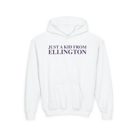 Just a kid from Ellington Youth Heavy Blend Hooded Sweatshirt