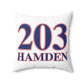 203 Hamden Red White & Blue Spun Polyester Square Pillow