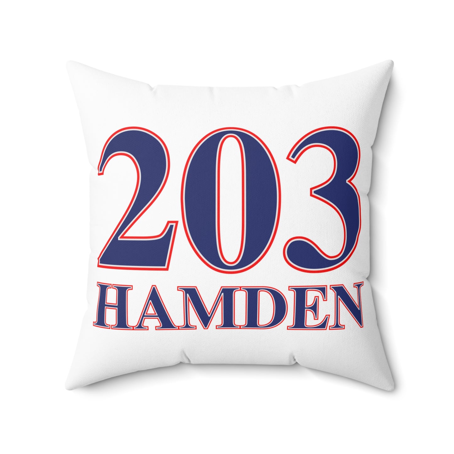 203 Hamden Red White & Blue Spun Polyester Square Pillow