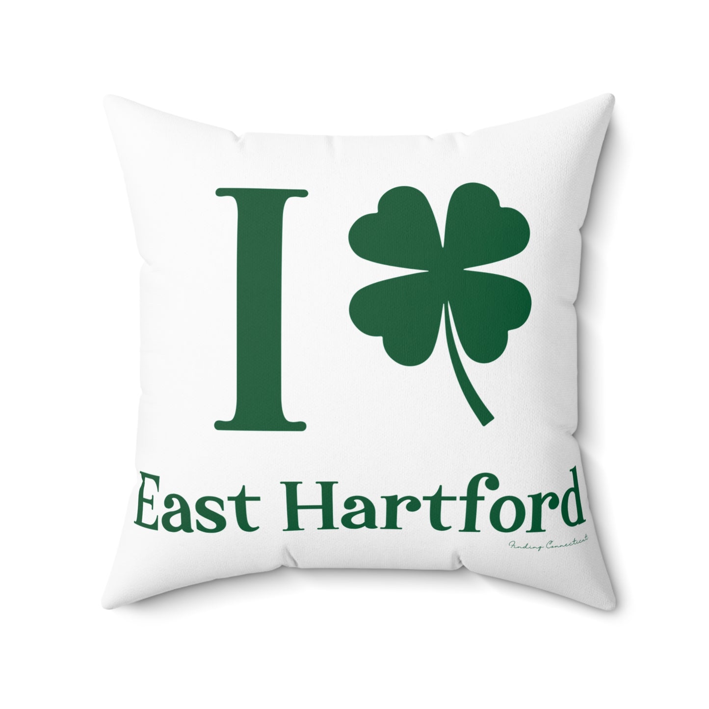 I Clover East Hartford Spun Polyester Square Pillow