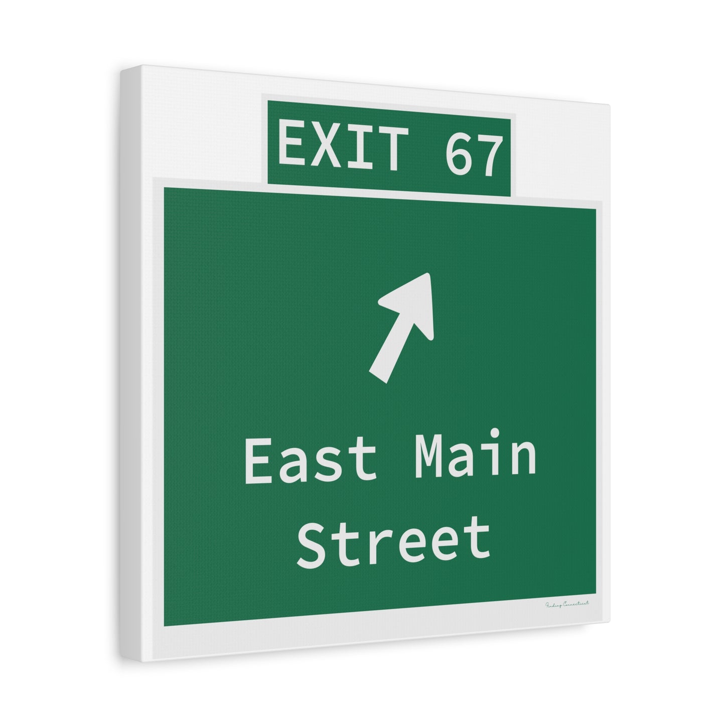 Vintage WCP Exit 67 Sign Matte Canvas, Stretched, 1.25"