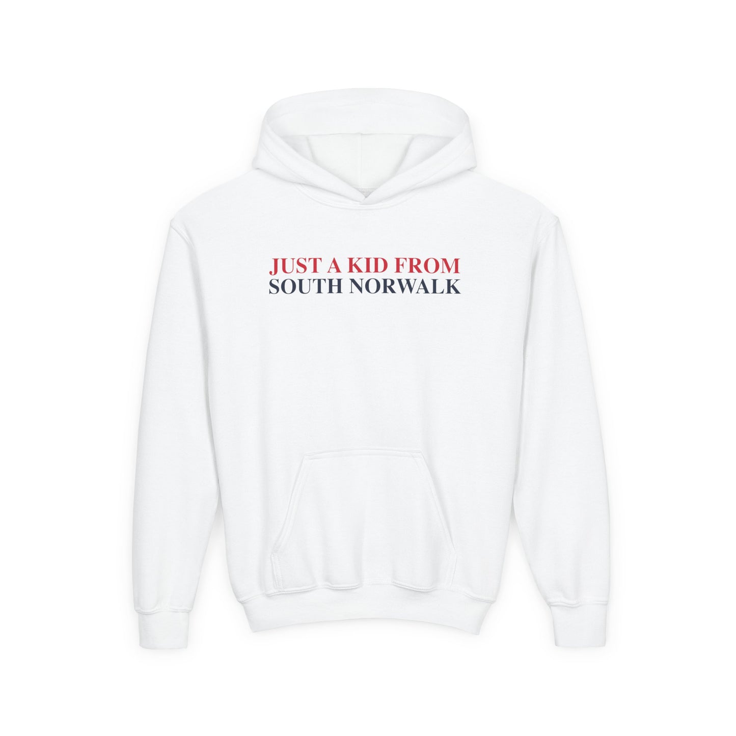 Just a kid from South Norwalk Youth Heavy Blend Hooded Sweatshirt