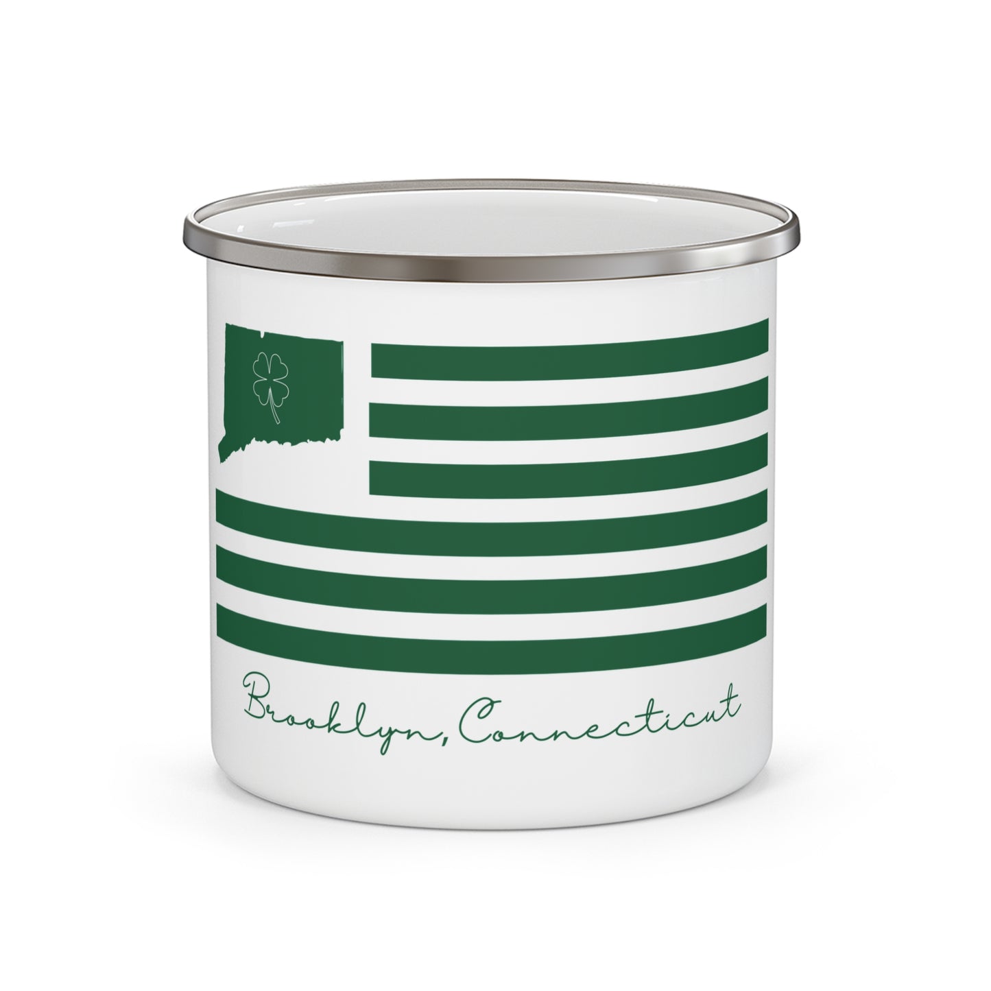 Brooklyn Connecticut St. Patrick’s Day Flag Enamel Camping Mug