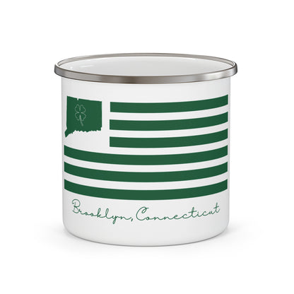 Brooklyn Connecticut St. Patrick’s Day Flag Enamel Camping Mug
