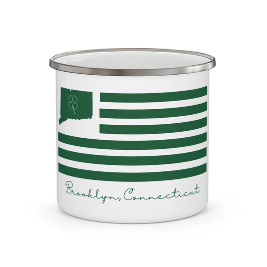 Brooklyn Connecticut St. Patrick’s Day Flag Enamel Camping Mug