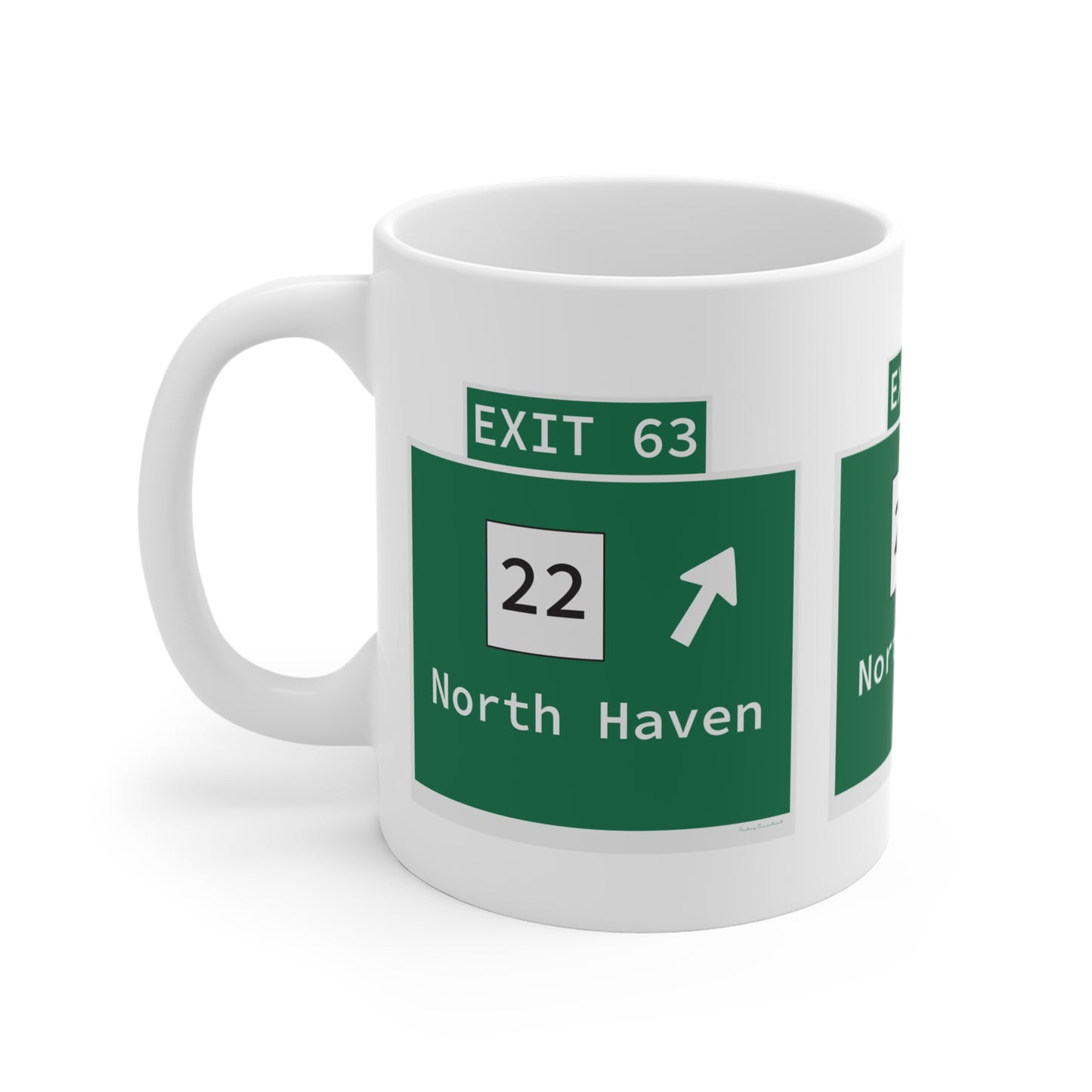 Vintage WCP Exit 63 Sign Mug 11oz