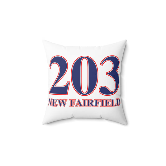 203 New FairfieldRed White & Blue Spun Polyester Square Pillow