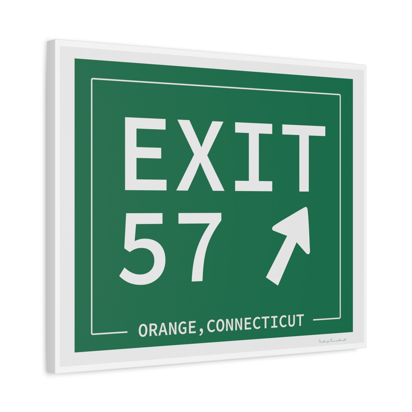 Vintage Exit 57 WCP Sign Matte Canvas, Stretched, 1.25"