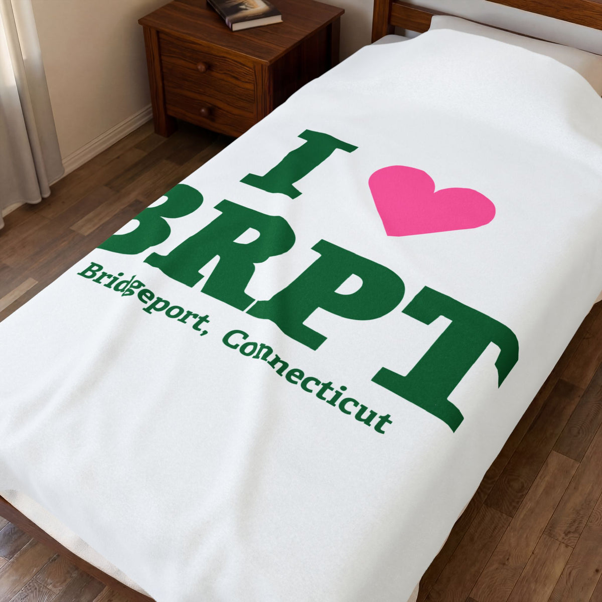 I Heart BRPT Velveteen Plush Blanket