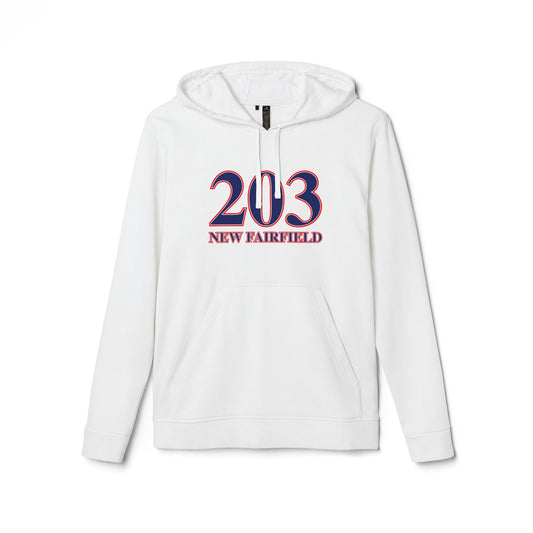 203 New Fairfield Red White & Blue adidas Unisex Fleece Hoodie