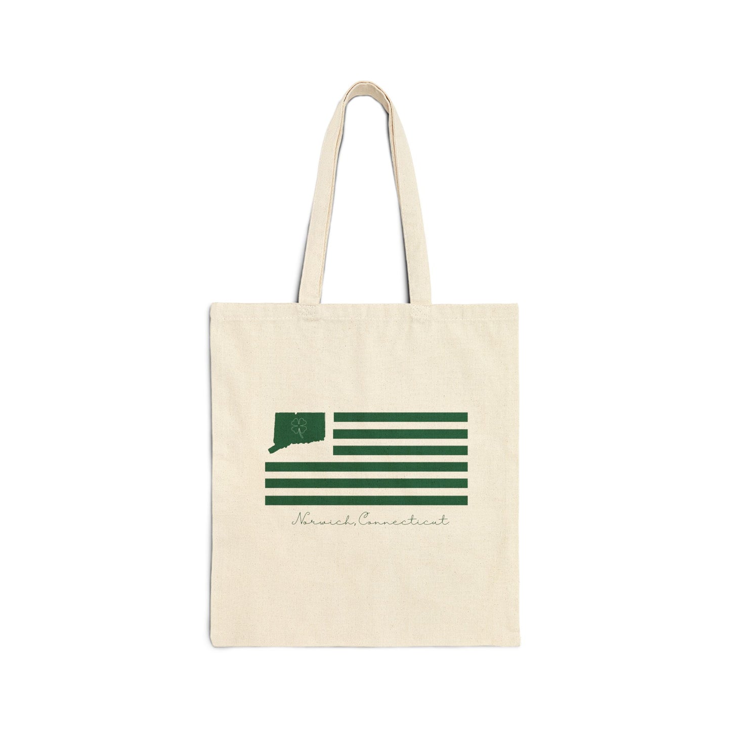 Norwich Connecticut St. Patrick’s Day Flag Cotton Canvas Tote Bag