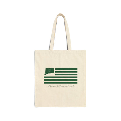 Norwich Connecticut St. Patrick’s Day Flag Cotton Canvas Tote Bag