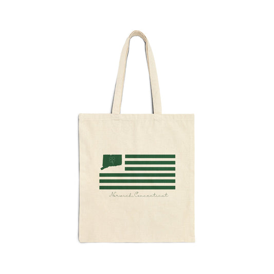 Norwich Connecticut St. Patrick’s Day Flag Cotton Canvas Tote Bag