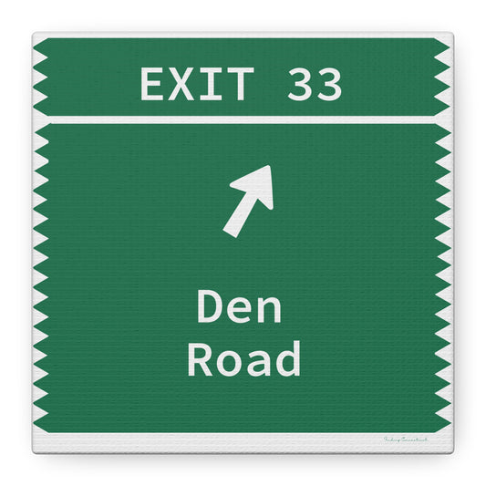 Vintage Merritt Parkway Exit 33 Sign Matte Canvas, Stretched, 1.25"