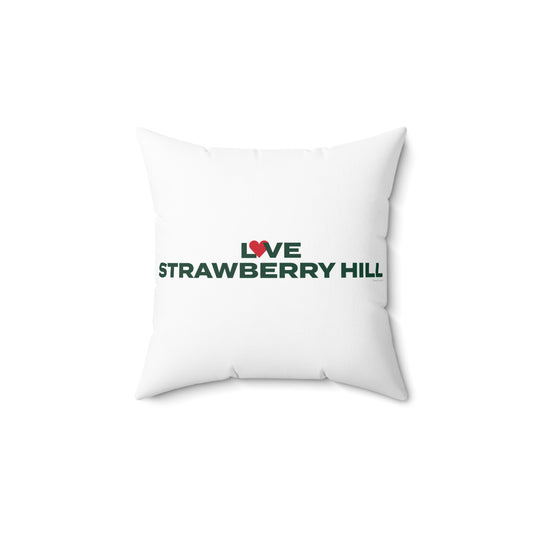 Love Strawberry Hill Spun Polyester Square Pillow