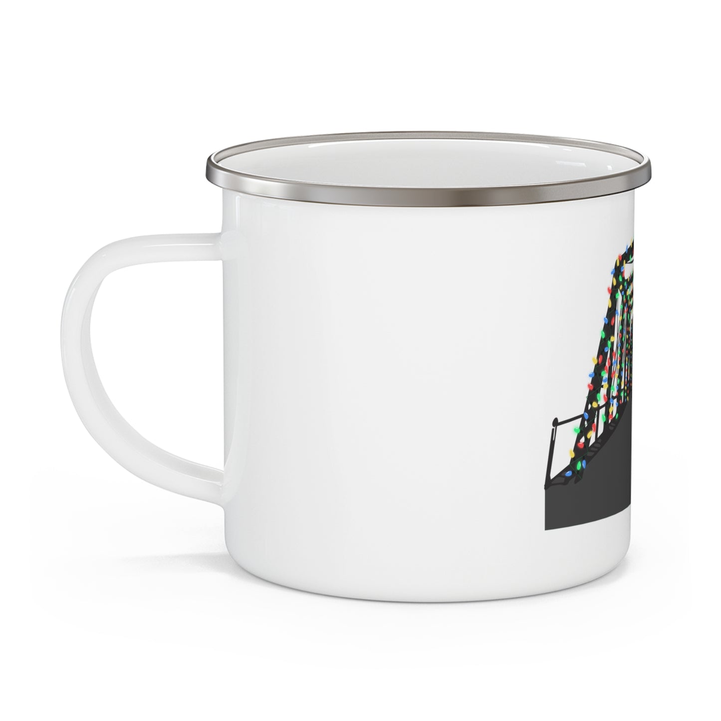 Saugatuck Bridge Lights Enamel Camping Mug