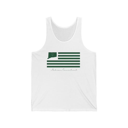 Madison Connecticut St Patrick’s Day Flag Unisex Jersey Tank Top