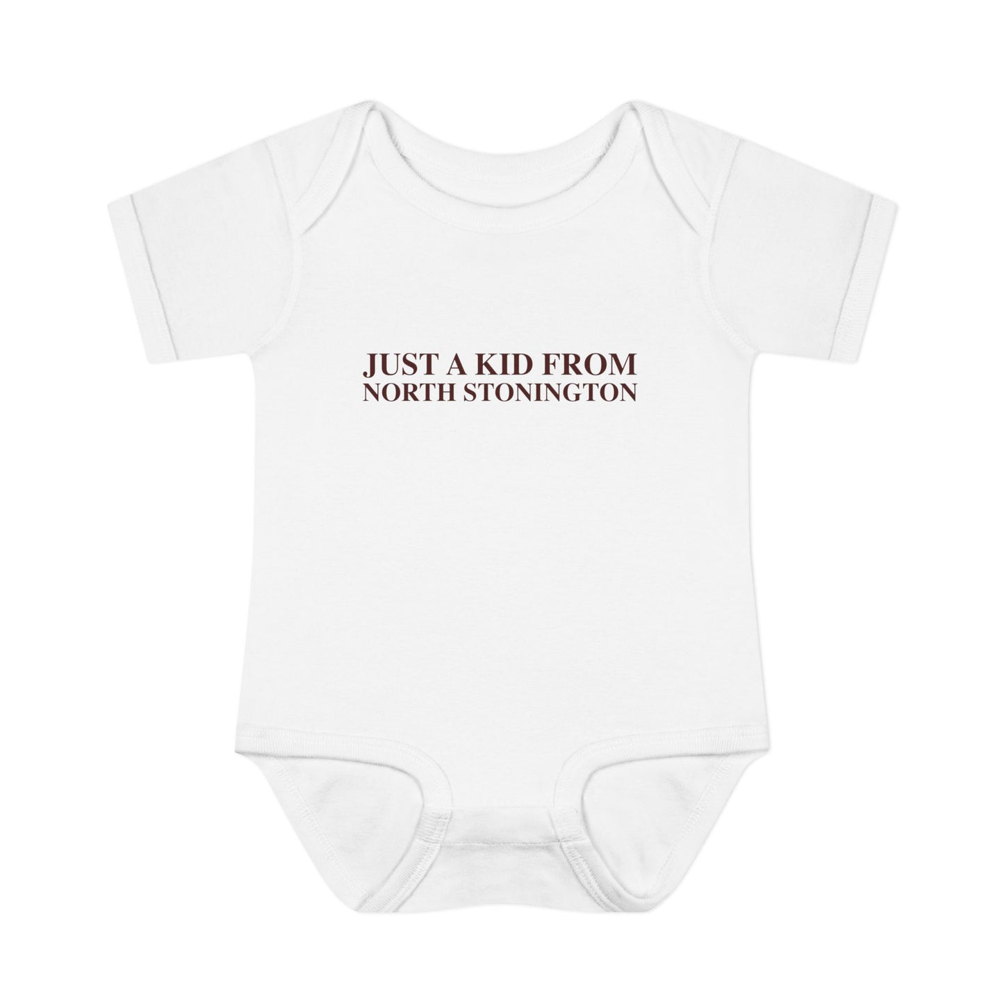 Just a kid from North Stonington Infant Baby Rib Bodysuit