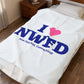 I Heart NWFD Velveteen Plush Blanket