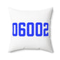 06002 Bloomfield Connecticut Zip Code Polyester Square Pillow