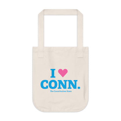 I Heart CONN. Organic Canvas Tote Bag