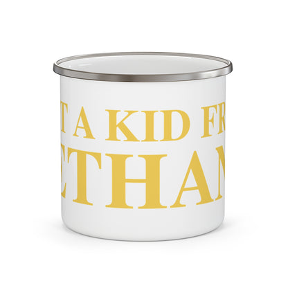 Just a kid from Bethany Enamel Camping Mug