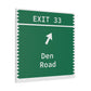 Vintage Merritt Parkway Exit 33 Sign Matte Canvas, Stretched, 1.25"