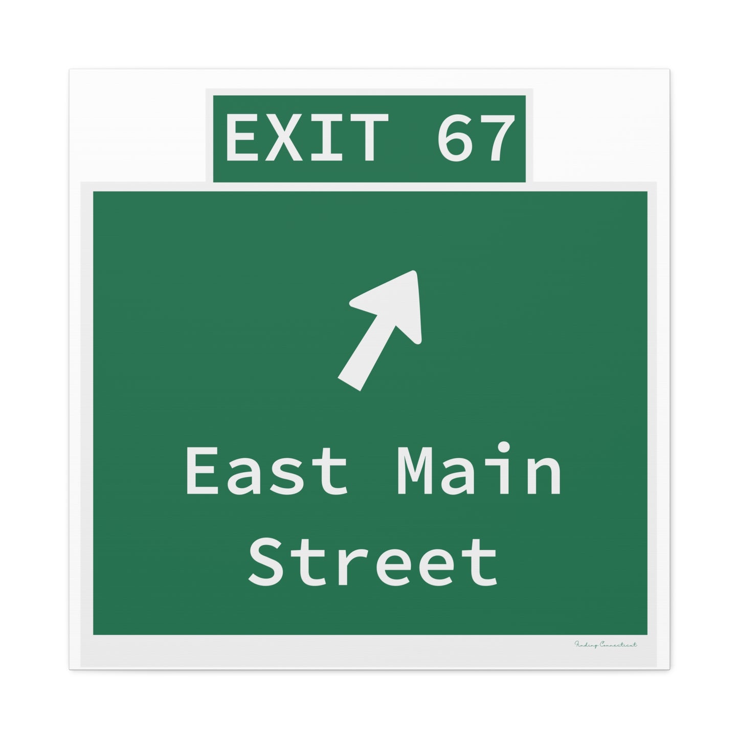 Vintage WCP Exit 67 Sign Matte Canvas, Stretched, 1.25"