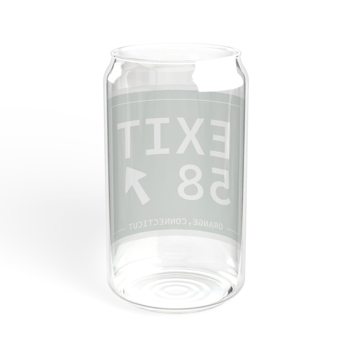 Vintage Exit 58 WCP Sign Sipper Glass, 16oz