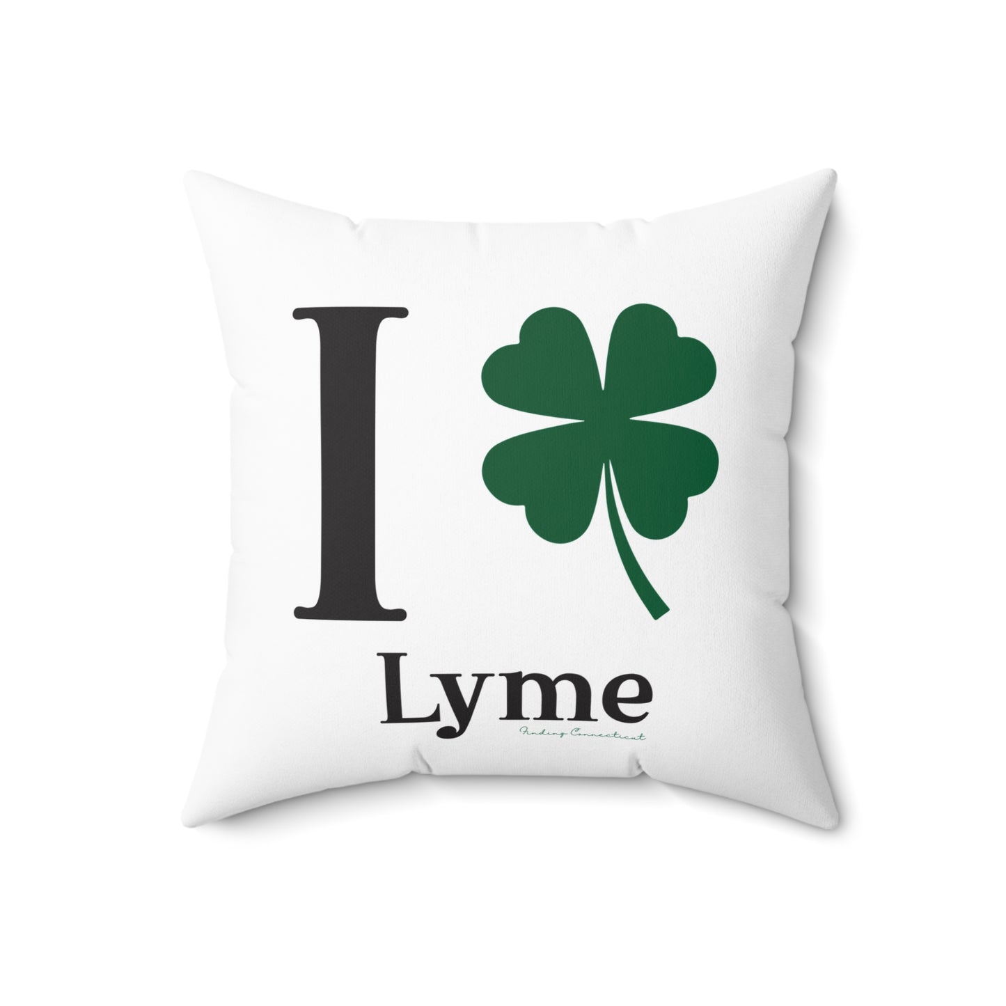 I Clover Lyme Spun Polyester Square Pillow