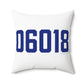 06018 North Canaan Connecticut Zip Code Polyester Square Pillow