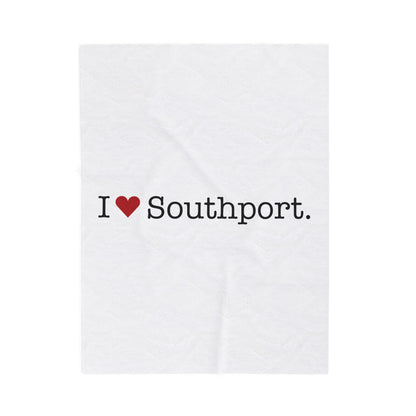 I Heart Southport. Velveteen Plush Blanket