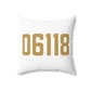 06118 East Hartford Connecticut Zip Code Polyester Square Pillow