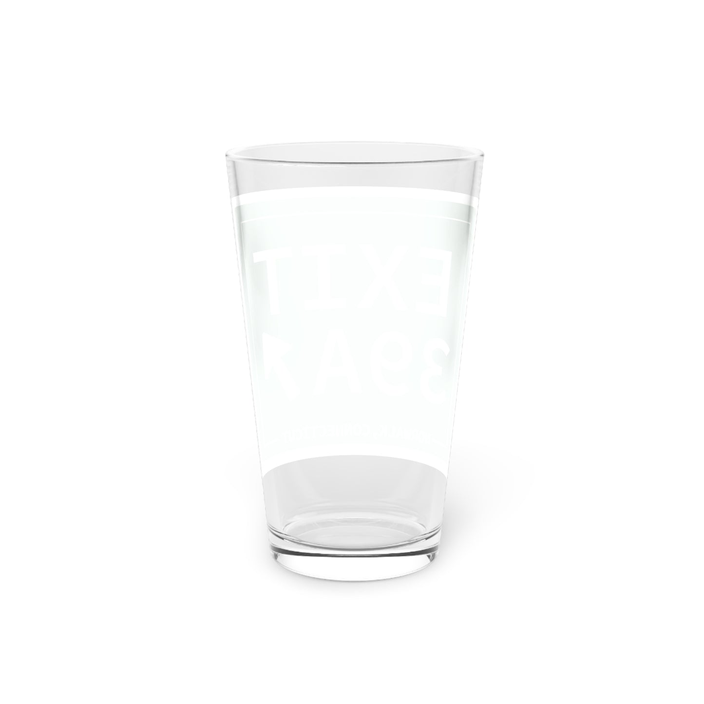 Vintage Exit 39A Merritt Parkway Sign Pint Glass, 16oz