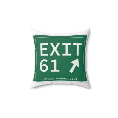 Vintage Exit 61 WCP Sign Spun Polyester Square Pillow