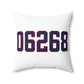 06268 Storrs Connecticut Zip Code Spun Polyester Square Pillow