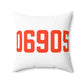 06905 Stamford Connecticut Zip Code Spun Polyester Square Pillow
